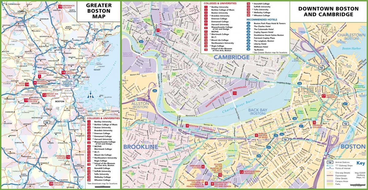 Mapa de la ciudad de Boston